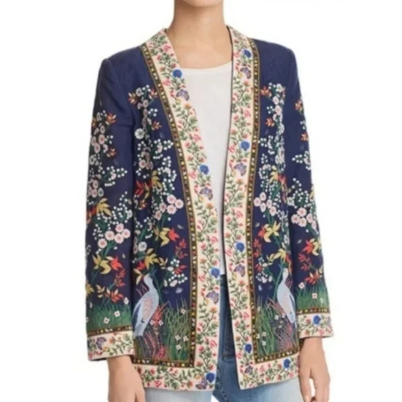 NWOT ALICE + OLIVIA JANICE EMBROIDERED jacket Size 0 - Picture 6 of 16